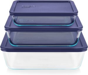 Glass food storage containers