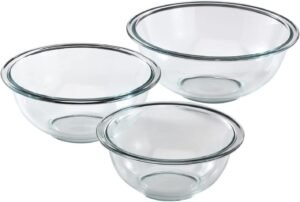 Basic glass mixing bowls (3 pieces)