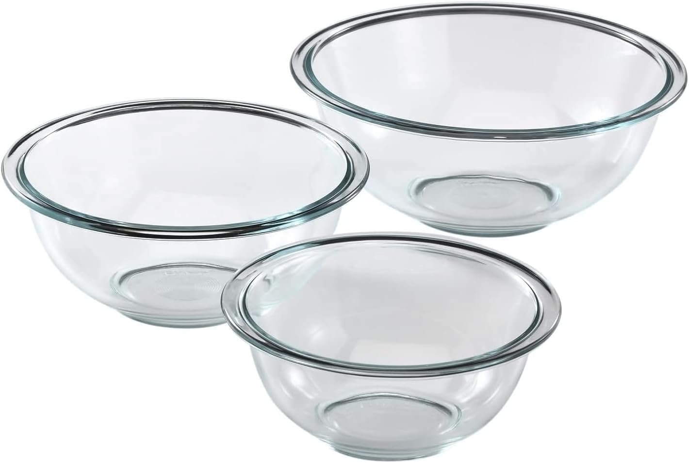 Basic glass mixing bowls (3 pieces)