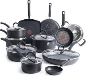 Non-stick cookware set, 17 pieces