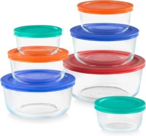 Glass food storage containers