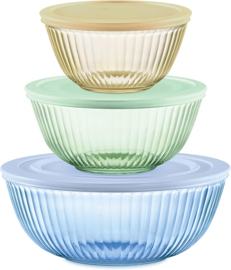 Glass mixing bowls (complete set of 3 pieces)